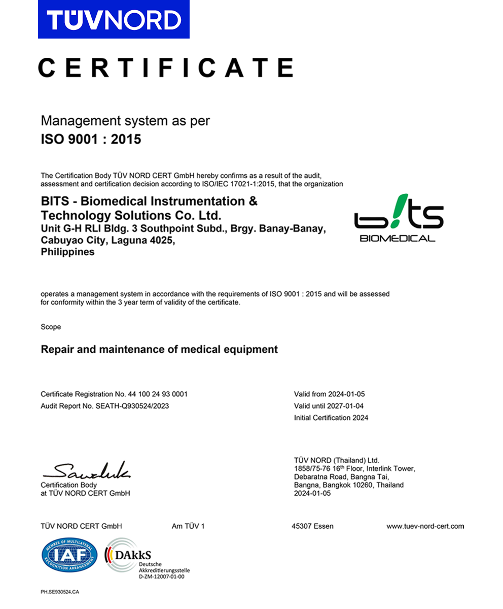 ISO 9001 Certificate